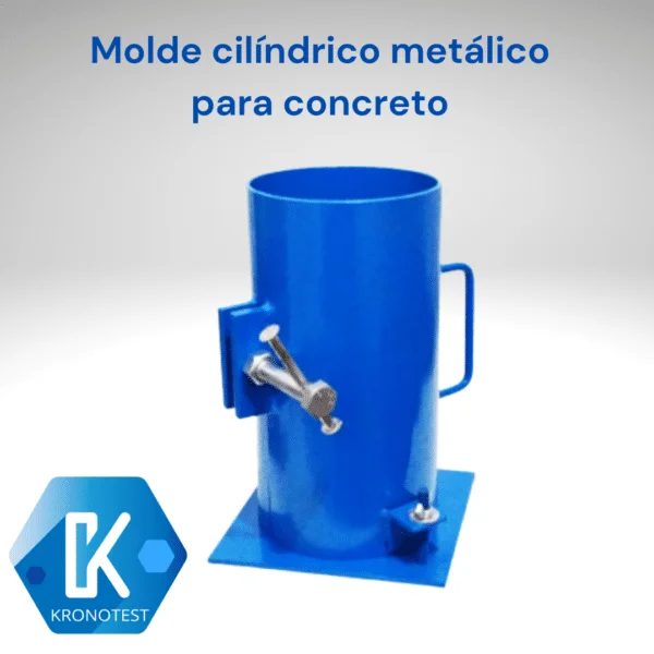 Molde metálico para probeta cilíndrica de 4x8" / 10x20 cm x 3/16"