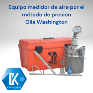 Equipo para medición de aire en el Concreto